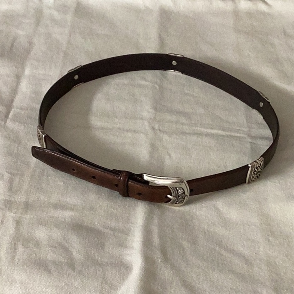 Fossil leather belt